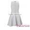 2016 Gold Chain Trim short flare White mini Skater lady fashion dress