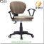 Fabric Swivel Office Computer Chair With PP Armrest Chrome Metal Base C128-1