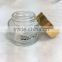 30ml,50ml Empty Cosmetic cream clear glass jar with screw aluminum top lid