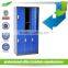 OEM&ODM professional manufacturer colorful 6 door school locker/cheap gym mrtal locker