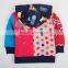 ( F4091 ) fuchsia 18M-6Y Nova kids little girl flower printed fashion fleece coat and hoddies children winter clothes