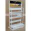 S shape metal floor engine oil display rack from china factory