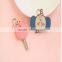 Silicone animal key chain good quantity customized design key string and key rope
