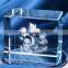 Color Printing Iceberg Design Crystal Photo Frame with Diamond Cutting Border for Baby Shower Gift