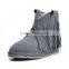 Hot winter coffee tassel rubber boots