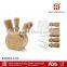 Cheese knife set with wooden knife block