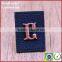 Colorful metal letter denim jeans fake leather patch
