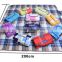 Portable plastic waterproof picnic blanket/ three layers of composite with polar fleece and PVC