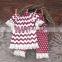 2016 New Design 100% Cotton Baby Girls Boutique Clothing Adorable Colorful Stripe Baby Kids Clothing Sets