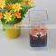 350ml Factory Price Clear Square Heat-Resisting Glass Tea Cup With Decal Logo Drinkware