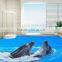 Indoor Application and Plastic Type 3D Floor to Ceiling Windows