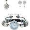 Multicolor Shamballa jewelry Watch Set Braclet Watch/Necklace Pendant/Stud Earrings SetsBS064
