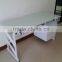 Modern Glass PC desk, glass office desk,metal frame glass computer desk