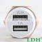 Hot Selling 2015 Cheap Double Slots USB Car Charger 2015 Black&White Screw Car Chargers zDA1151