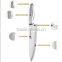 6 pcs stainless steel hollow handle kitchen knife set with wooden block stainless steel mirror kitchen knife