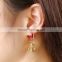 Elegant Fashion Stainless Steel Clip Earrings Cupid Love Arrow Shape Hoop Earring For Lady