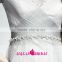 HT40 New Arrival Elegant O Neck Half Sleeve Prom Dresses Beaded Bust A-line Floor Length Vestidos Para Festa Longo