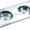 Stainless Steel Topmount Double Bowl Kitchen Sink with Drainboard Tea Cabinet Sink Top GR-664