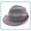High quality best grey fedora cheap plain winter wool fabric felt fedora hats for men