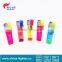 refilled gas colorful button cigratte gas lighter/cheap pvc picture windproof electronoc lighter