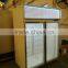 Upright refrigerator with 2-glass doors