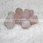 Rose quartz carved flower ear piercing plugs