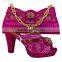 Classical black italian shoes and bag matching set