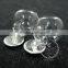 round vintage style silver bulb vial glass bottle with 20mm open mouth DIY pendant charm glass dome supplies 1820284