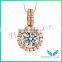 18K yellow gold necklace jewelry,Moissanite diamond pendent for choker necklace