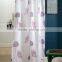 2016 latest designs metal eyelets printed sheer feather curtain