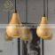 2016 Hot sale home indoor decorative lighting creative wooden gourd hanging pendant light