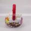 Elegant Red Rose Flower Enamel Kettle Teapot Whistling
