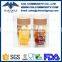 Heat resistant glass drinking bottle with wooden lid