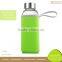 Handmade Promotion Pyrex Glass Water Bottle for Sports BPA free