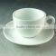 wholesale cheap hotel restaurant white ceramic porcelain 250ml coffee tea cup and saucer