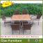 Leisure 6 people wicker dining furniture restaurant table chair