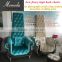 JR040 Neoclassic fancy high back super king decoration leisure chair genuine leather wedding chair hotel chair