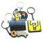 Custom 3d metal keychain key chain / Soft Rubber Keychains / Silicone Keyring
