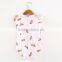 Custom-made summer fly short sleeve pink watermelon rompers
