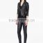 Ladies black faux leather leggings casual trousers