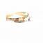 Gold Plated Tri Color Earring