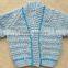 Baby boy newborn sweater hand knit cardigan