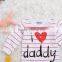 S60688B New Baby Cotton Stripe Romper Newborn Baby Letter Printing Rompers Jumpsuits Clothes Children Long Sleeve