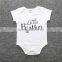 S17520A 2017 Summer white baby clothes letter printed romper