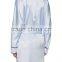 Custom Made 100% Polyester Hand Wash Sky-Blue Silk Night Gown for Women