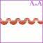 Low price 100% polyester yellow Ric Rac ribbon/Zig Zag ribbon