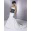 High quality taffeta lace material appliqued beaded mermaid bridal wedding gown custom made