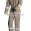 Cotton drill fire retardant workwear coverall with reflective tape