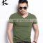 65%cotton 35%polyester V neck fit t shirt for men