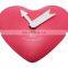 Pendulum plastic red heart clock